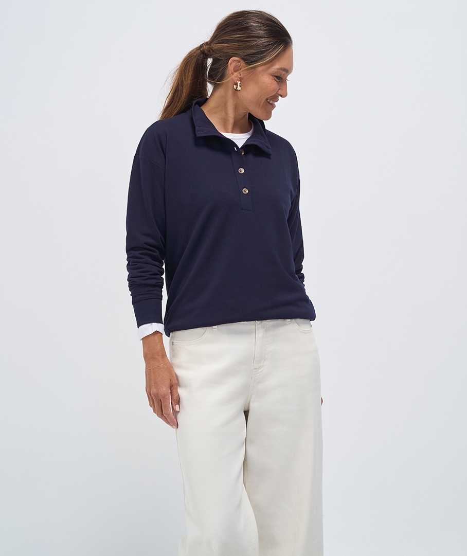 Lightweight Funnel Neck Sweatshirt