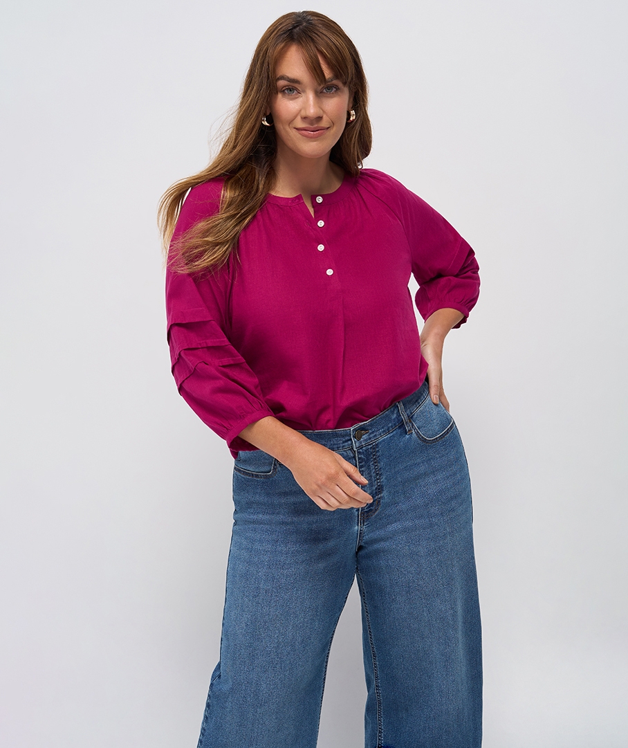 Linen Blend Blouse