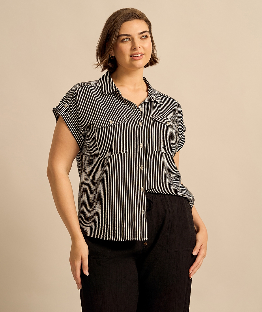 Textured Utility Shirt