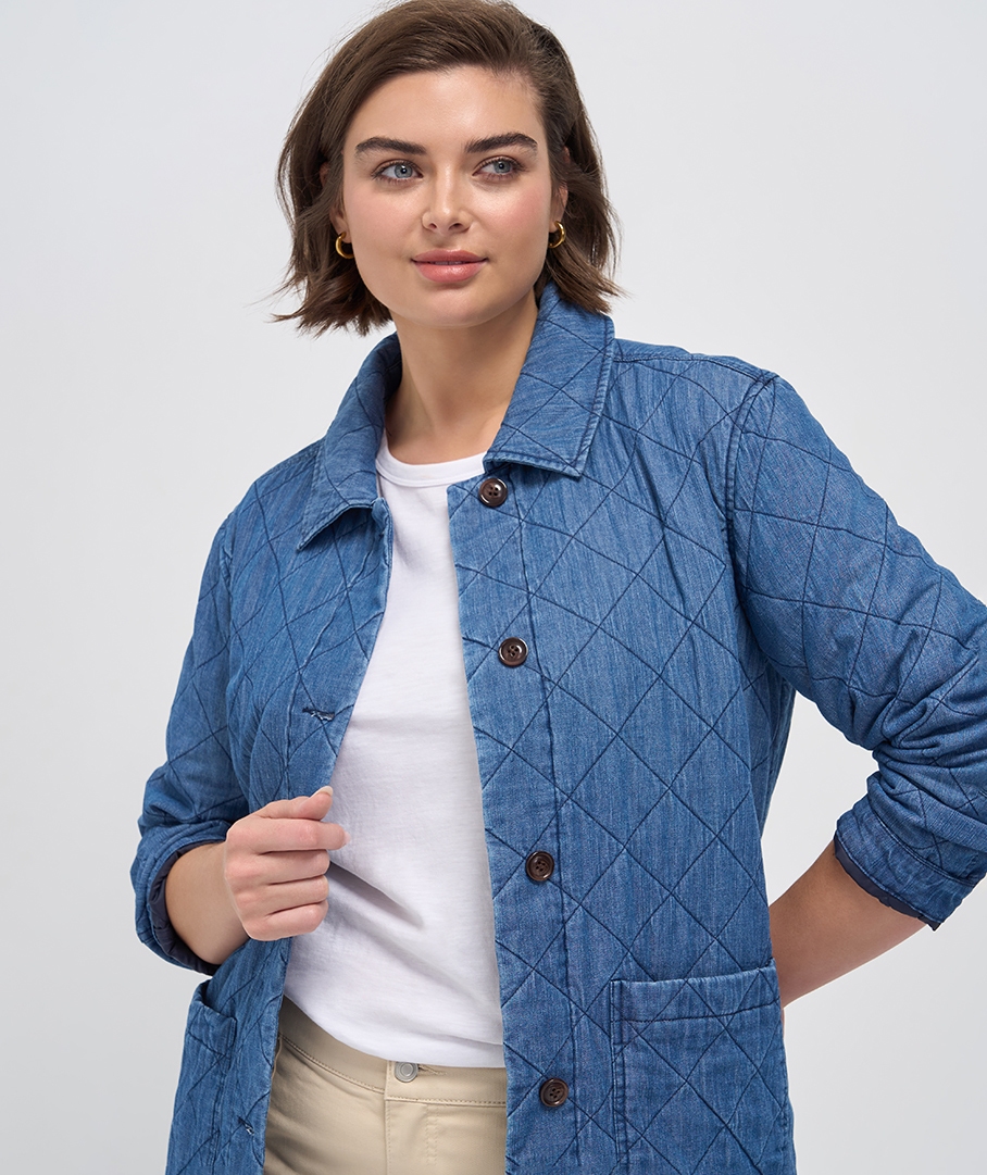Quilted Denim Jacket