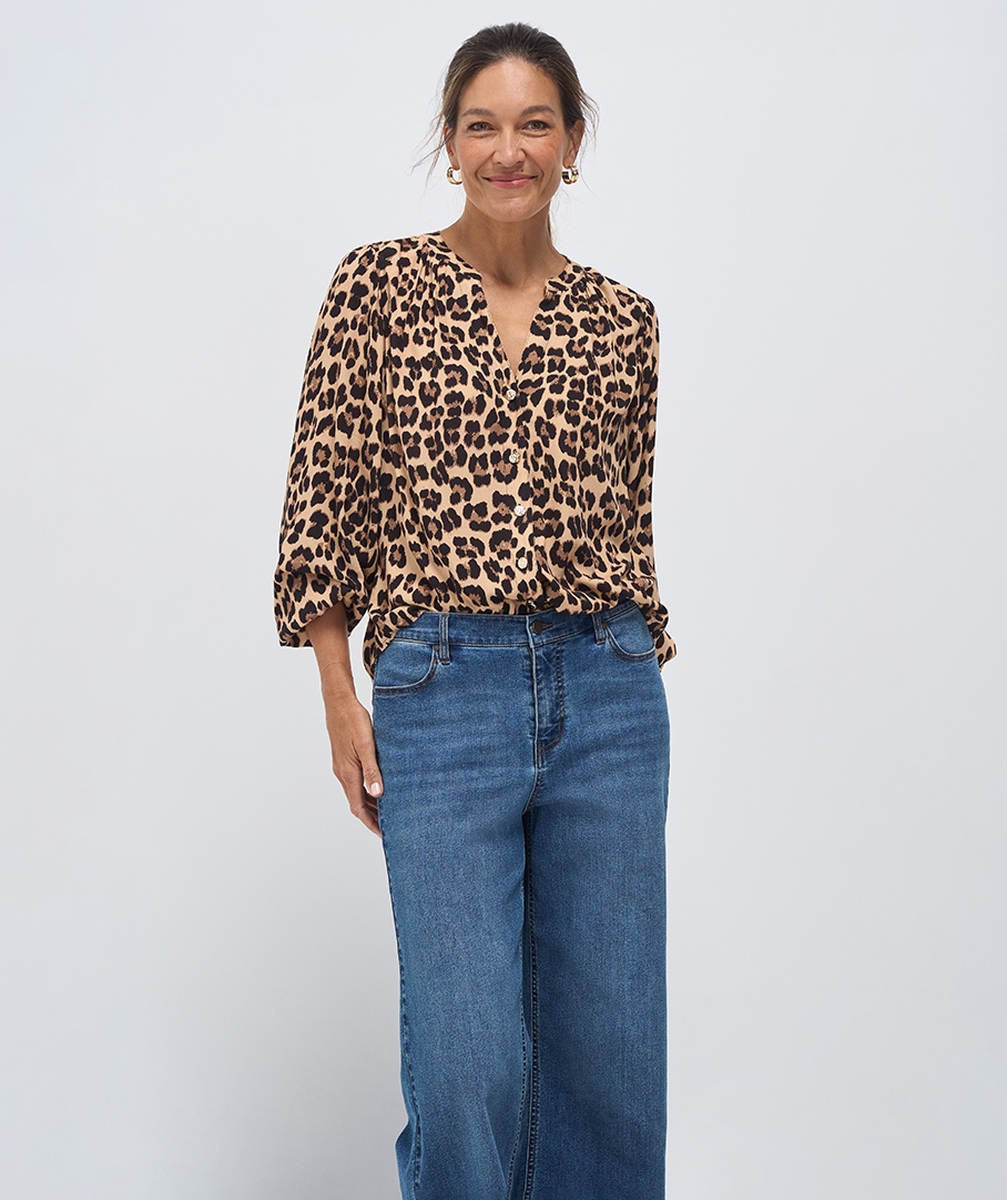 Crepe Animal Blouse