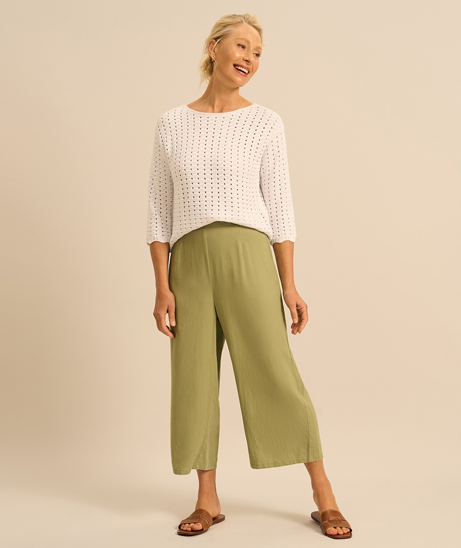 Linen Blend Culotte