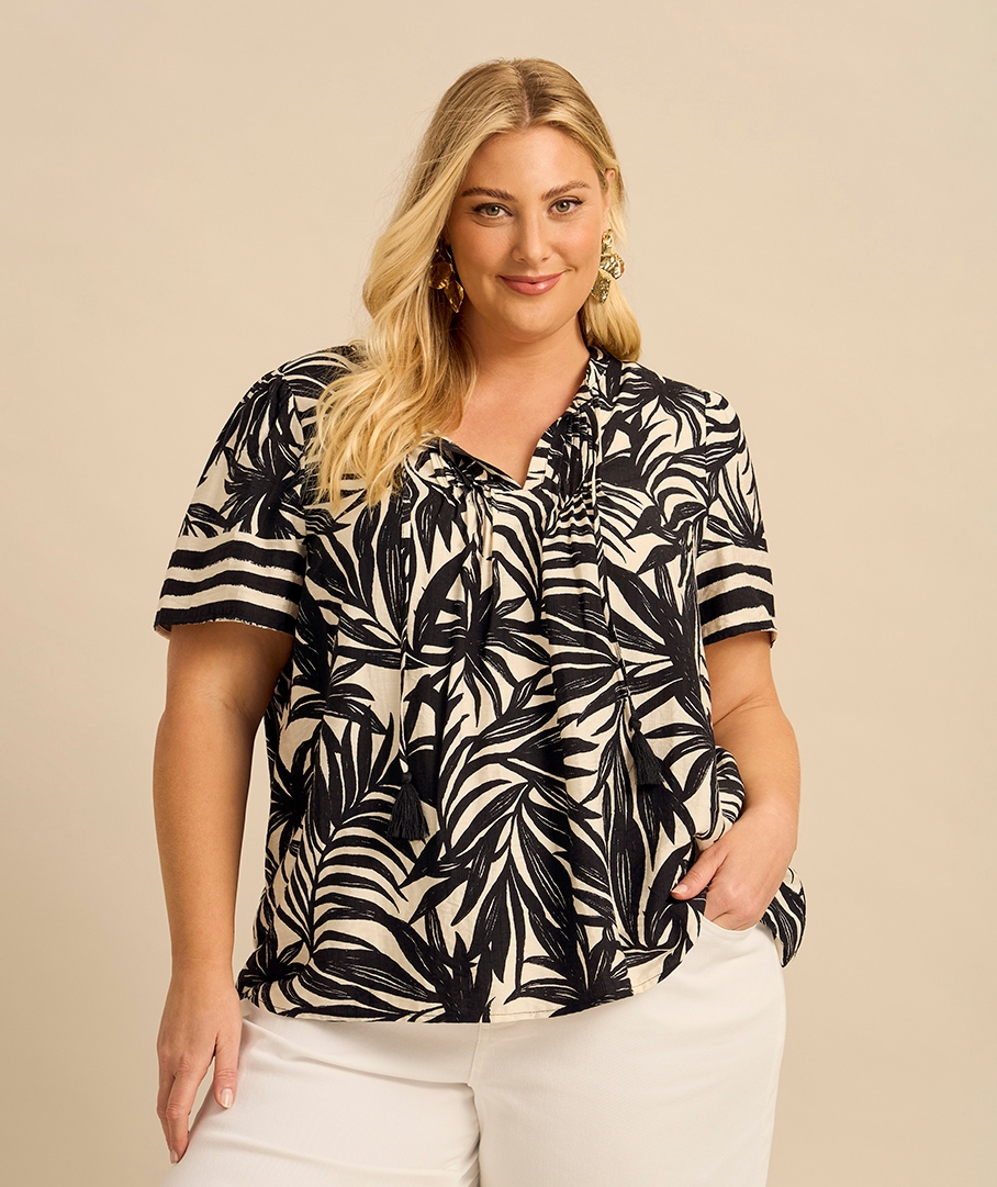 Texture Print Blouse