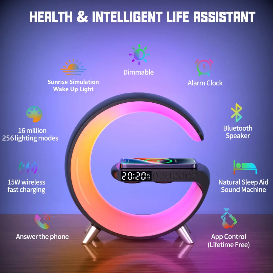 🎁Clearance Sale🔥5 IN 1 - Smart Bluetooth Speaker Wireless Charging Night Light