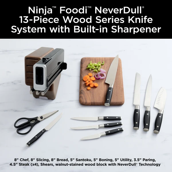 Ninja NeverDull™ Premium 13-Piece Wood Series Knife System
