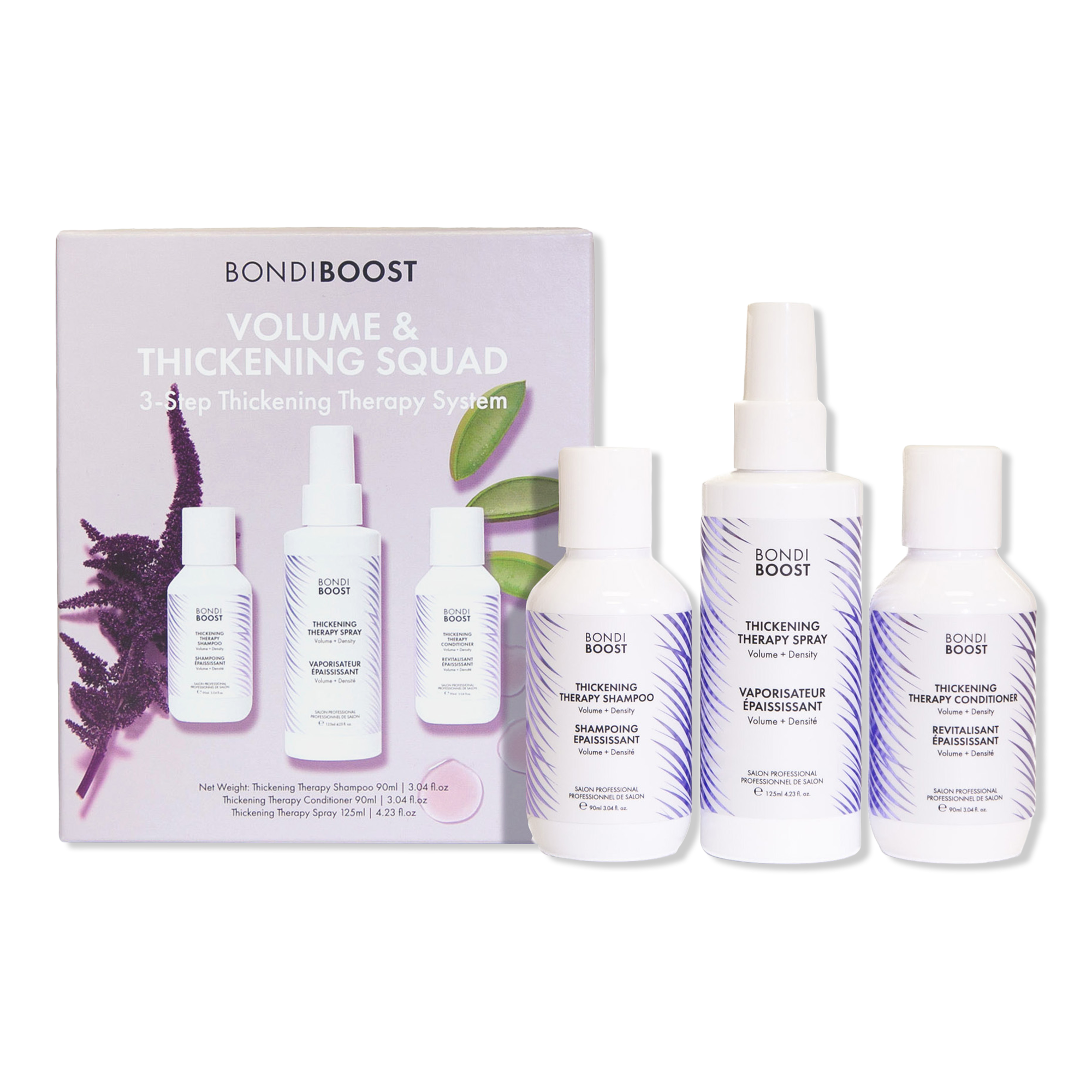 3-Step Volume & Thickening Haircare Set for Instant Volume and Fullness