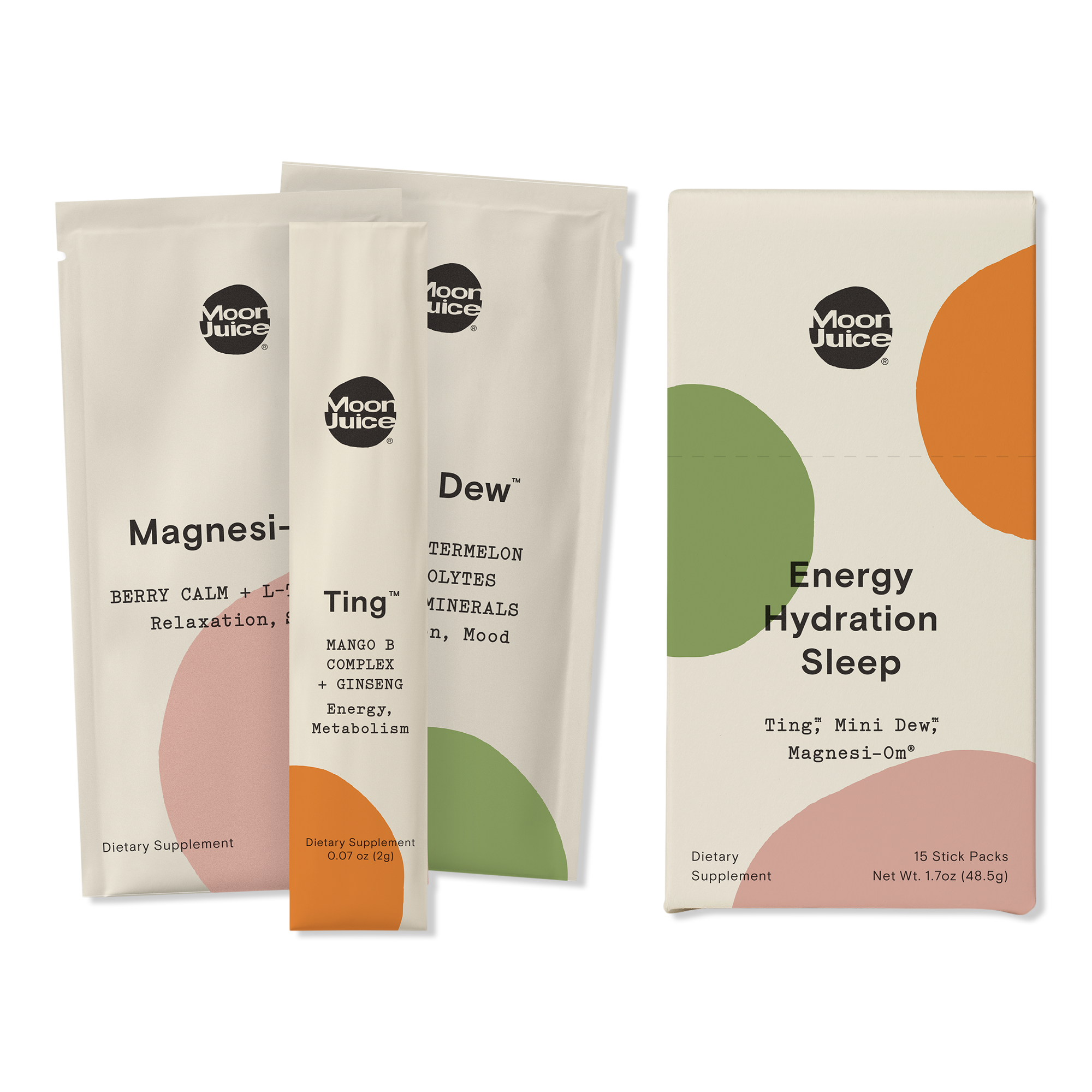 Cellular Waters Sticks Ting, Mini Dew & Magnesi-Om For Energy, Hydration & Sleep