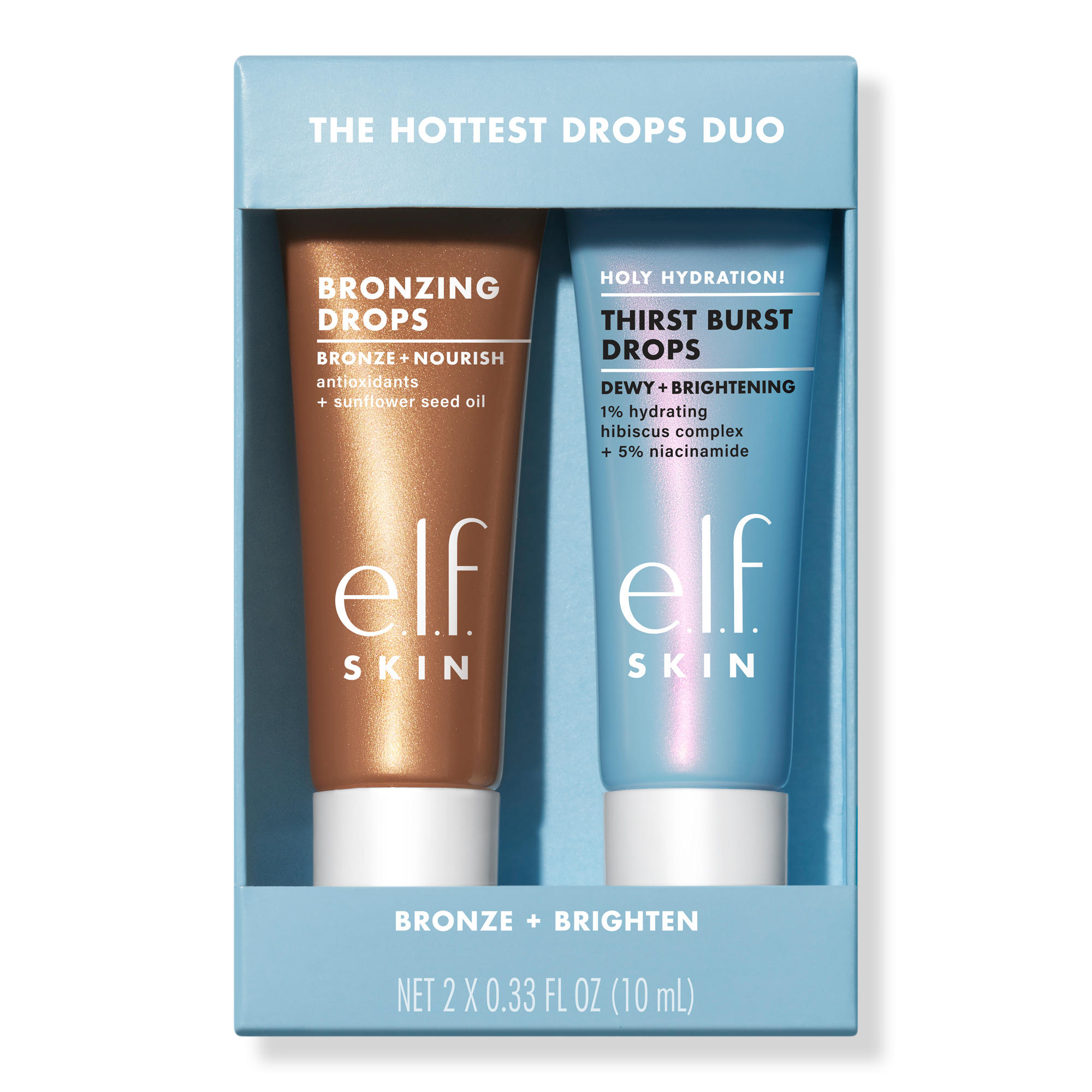 The Hottest Drops Duo: Bronzing Drops & Holy Hydration! Thirst Burst Drops