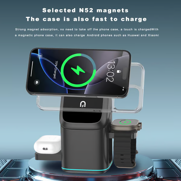 📣HOT SALE🔥3-in-1 wireless charger-wireless multi-device charging touch pop-up charging🔋