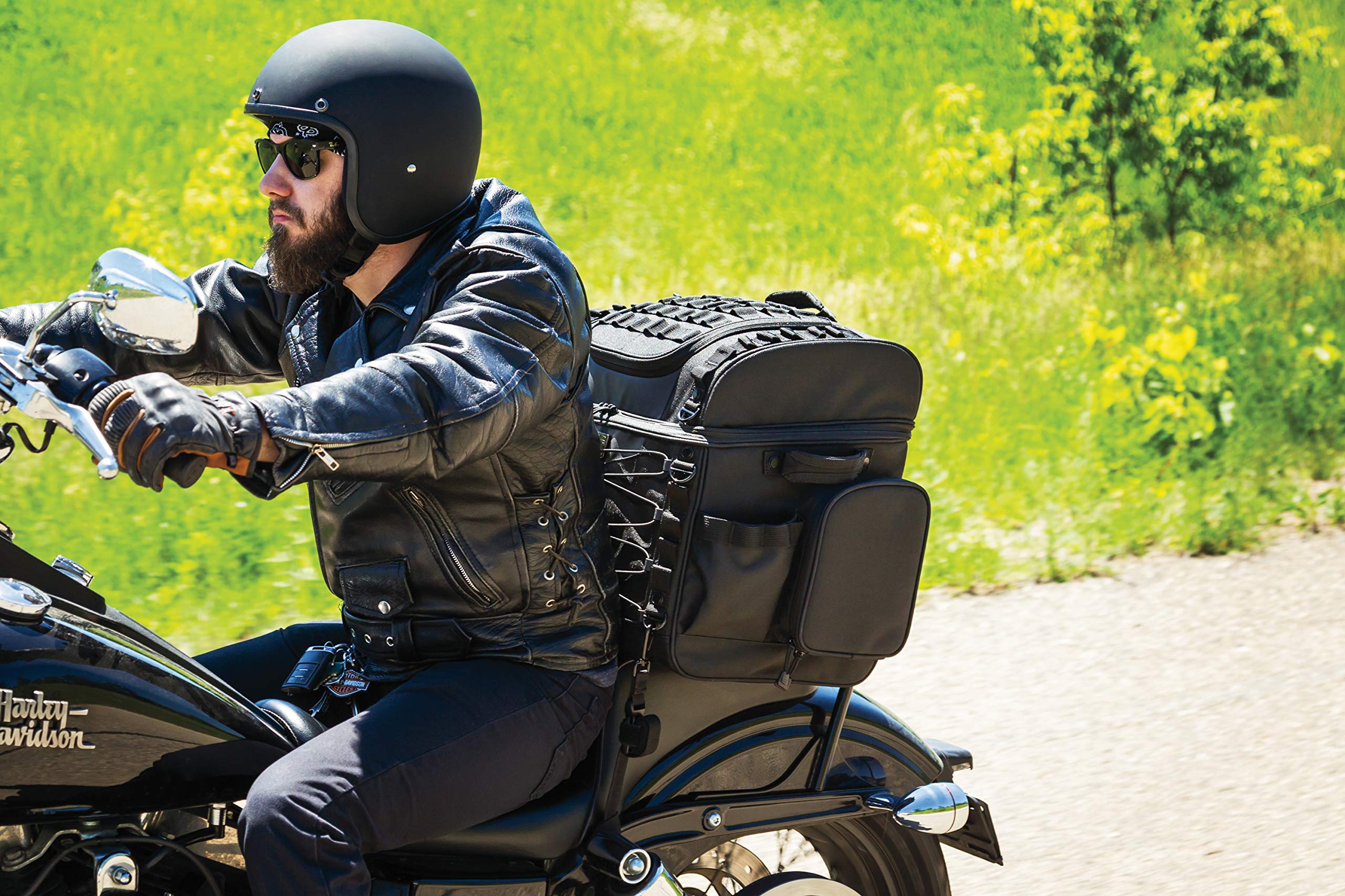 Features a full mounting strap kit for a variety of mounting options and a quick-mount sissy bar strap design