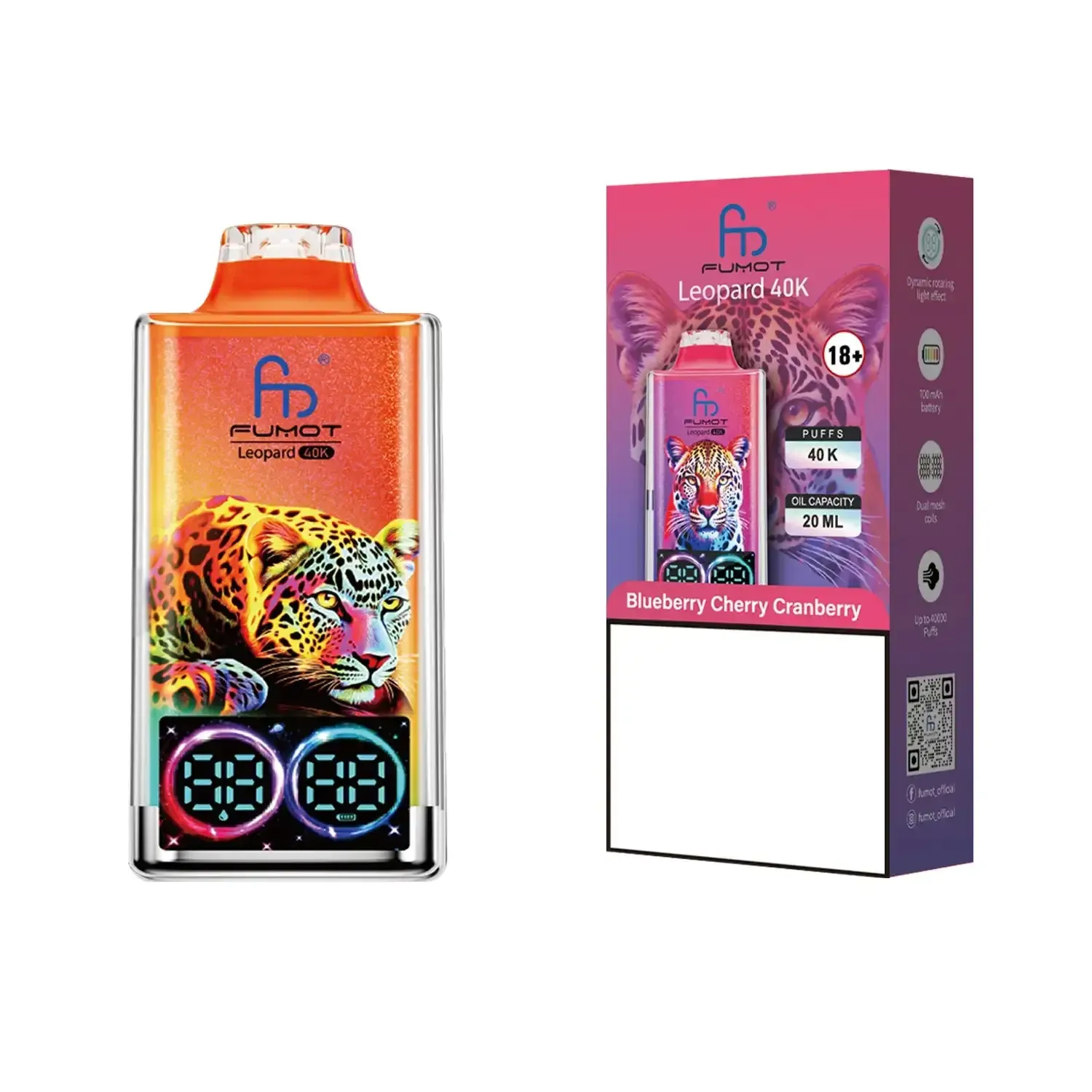 Fumot 40K Leopard Disposable Vape - Strawberry Watermelon