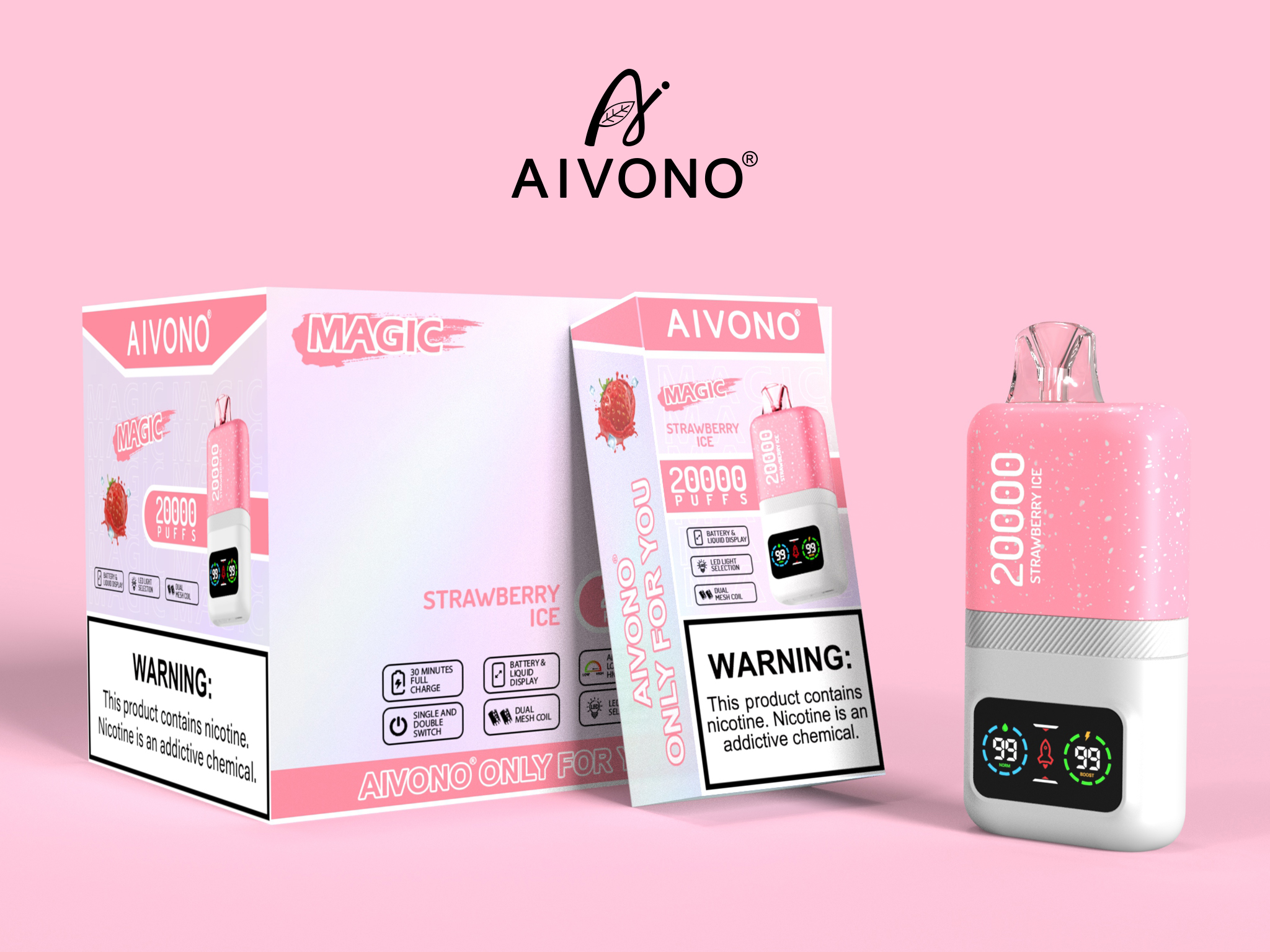 Best Aivono Aim Magic 20000 Puffs Electronic Cigarette Disposable Vapes with Nic