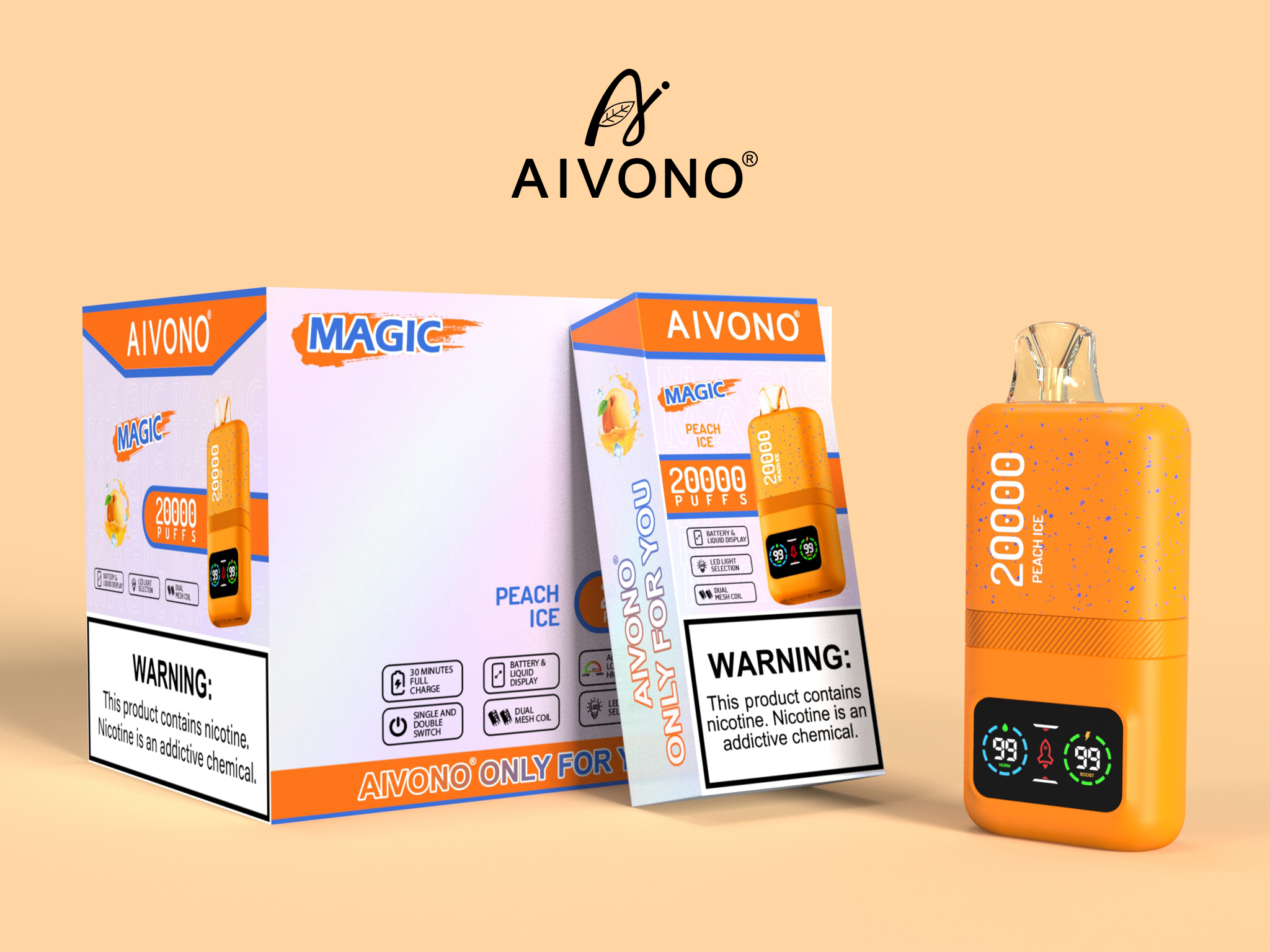 Best Aivono Aim Magic 20000 Puffs Electronic Cigarette Disposable Vapes with Nic