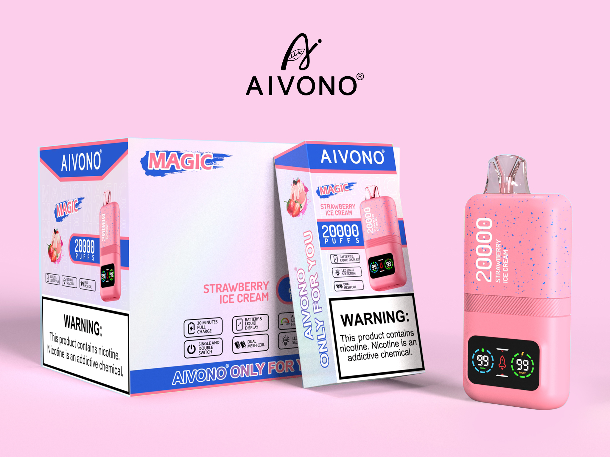 Best Aivono Aim Magic 20000 Puffs Electronic Cigarette Disposable Vapes with Nic