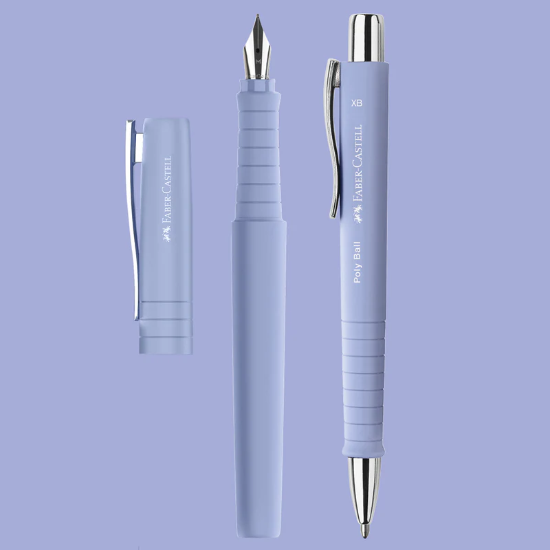Poly Pen Fountain and Ballpoint Pen Pen Gift Set - Pale Iris - #241051