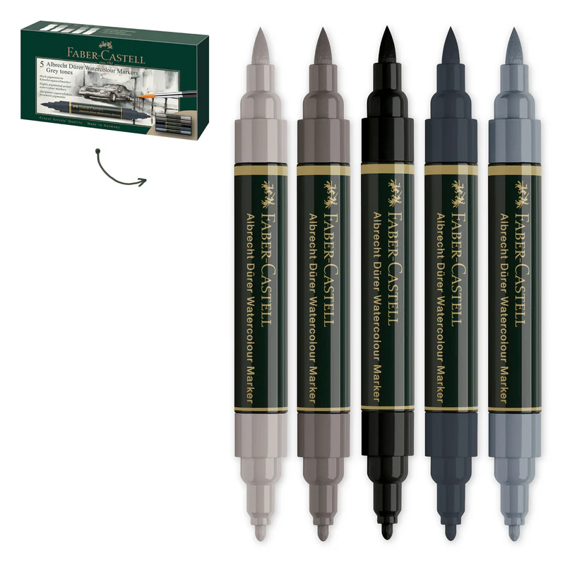 Albrecht Dürer Watercolor Markers, Grey Tones - Wallet of 5 - #160306