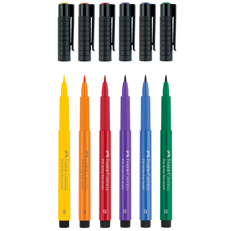 Pitt Artist Pen, Brush - Color Wheel Wallet of 6 - #167174