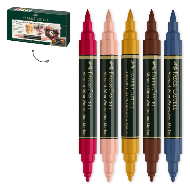 Albrecht Dürer Watercolor Markers, Portrait - Wallet of 5 - #160307