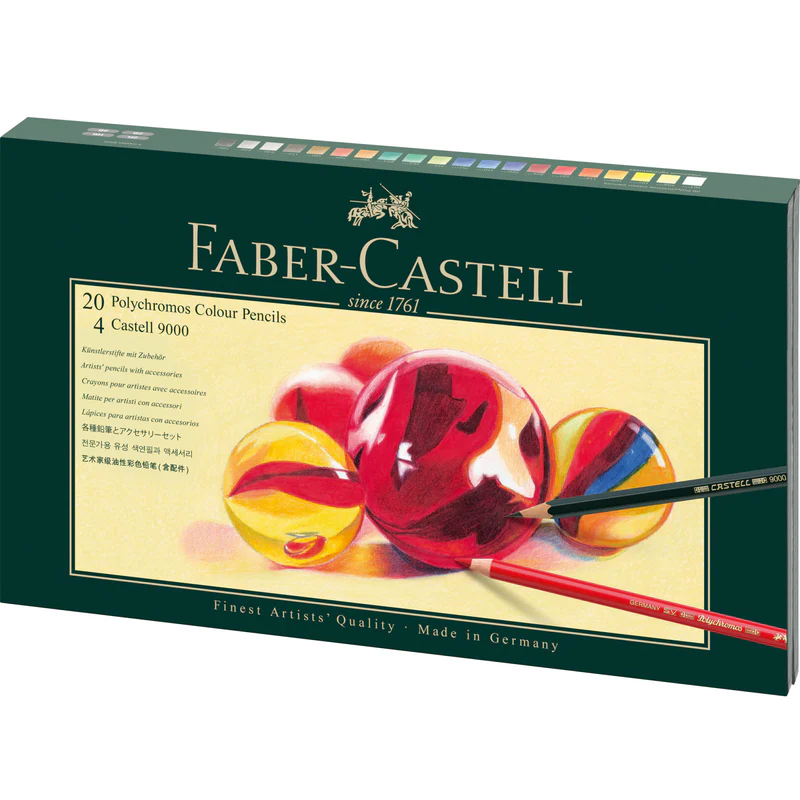 Polychromos Artists’ Color Pencils, 26-Piece Mixed Media Gift Set - #210051