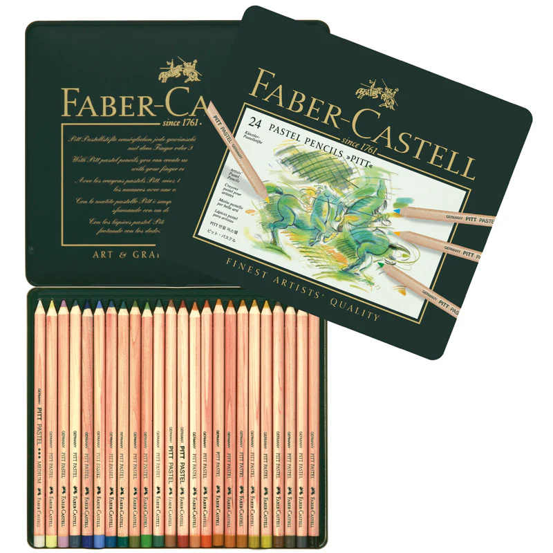 Pitt Pastel Pencils, Tin of 24 - #112124