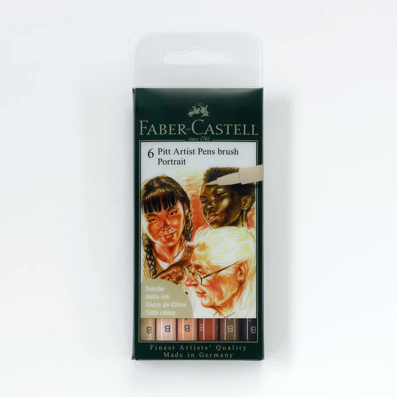 Pitt Artist Pen, Brush - Portrait Wallet of 6 - #167167