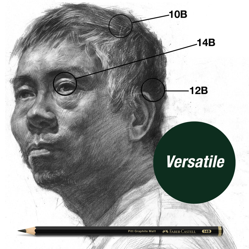 Pitt Graphite Matte, Sketching Set (10B, 12B, 14B) - #115297