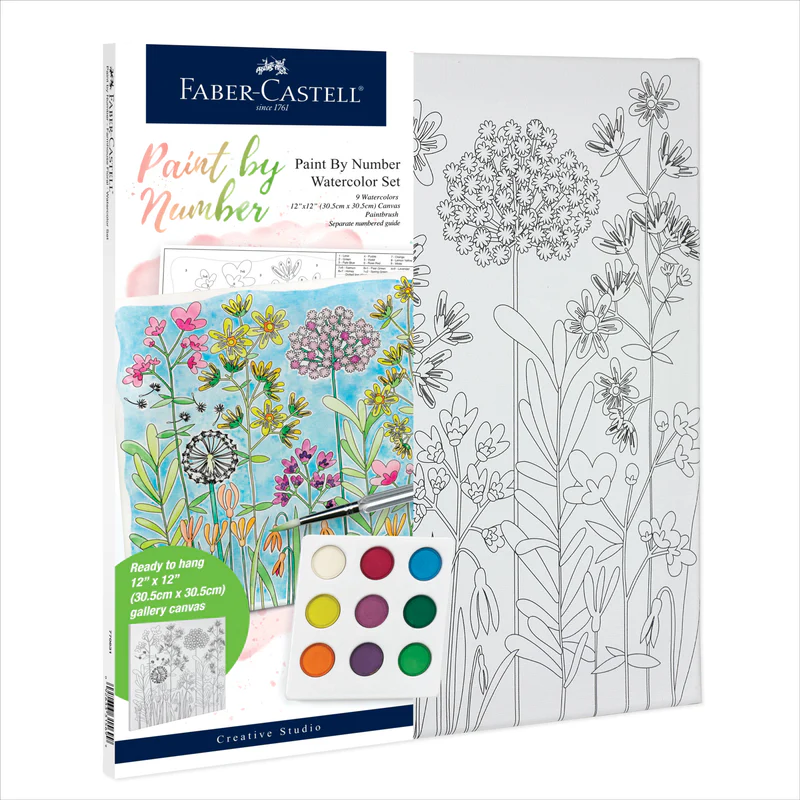 Watercolor Paint by Number Farmhouse Floral - #770631