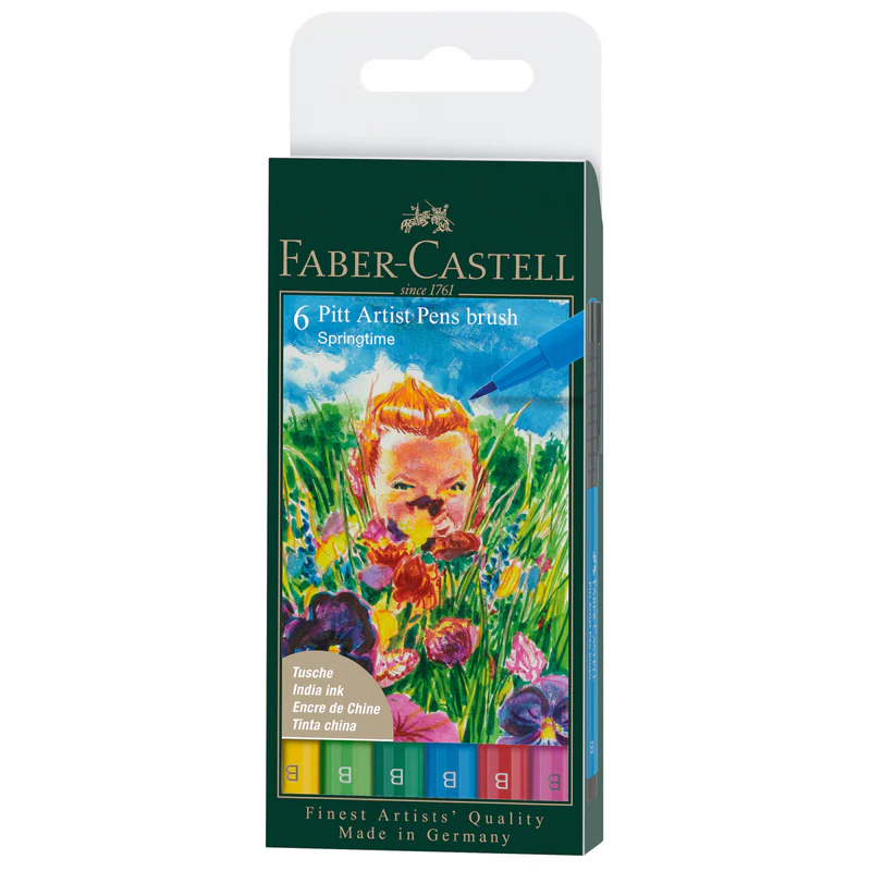 Pitt Artist Pen, Brush - Springtime Wallet of 6 - #167177