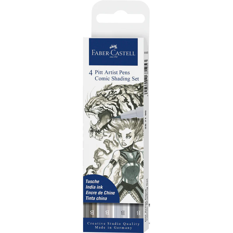 Pitt Artist Pen® Comic Shading Set - Wallet of 4 - #267195