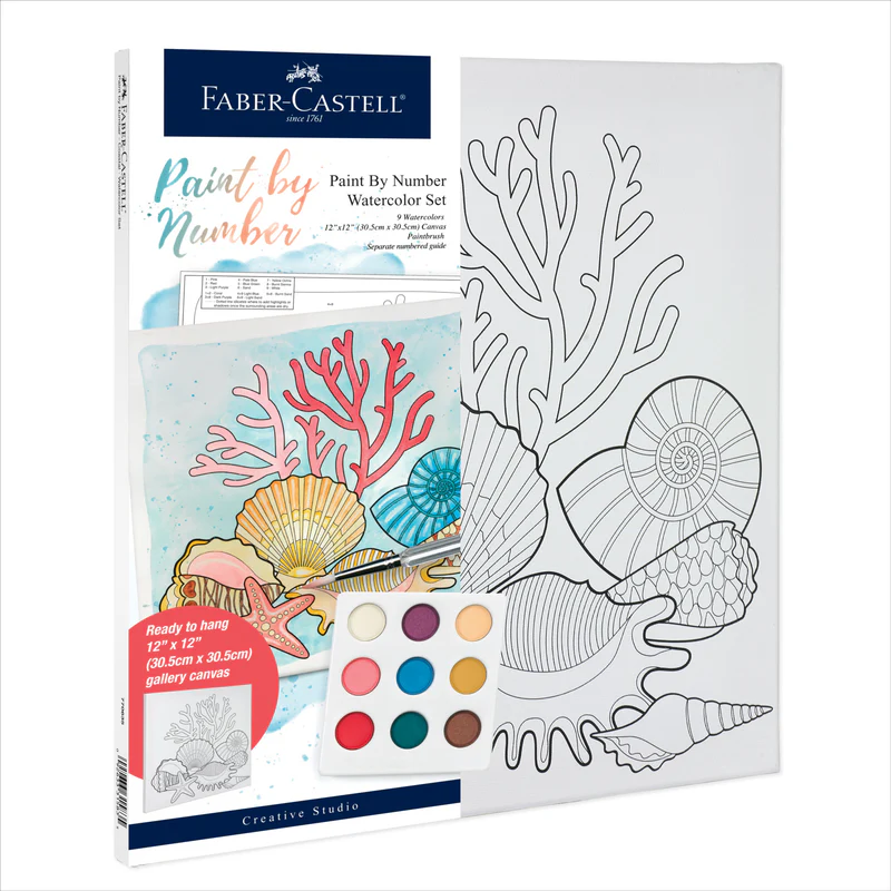 Watercolor Paint by Number Coastal - #770635