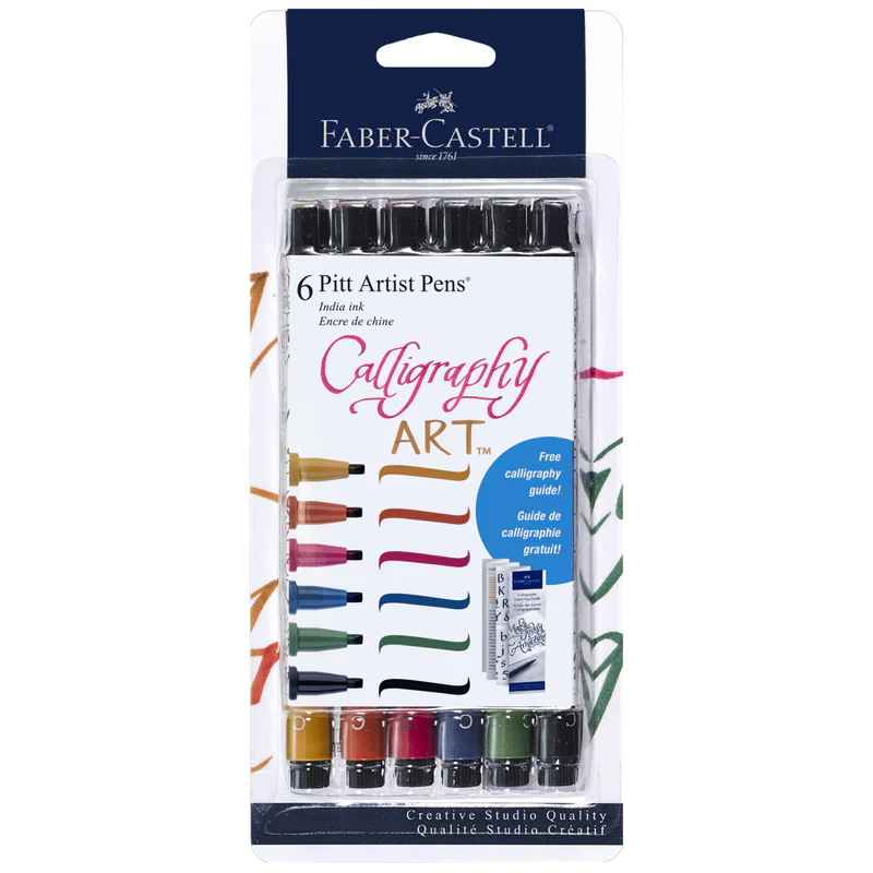 Pitt Artist Pen, Calligraphy Art - Multi Color Set of 6 - #770096