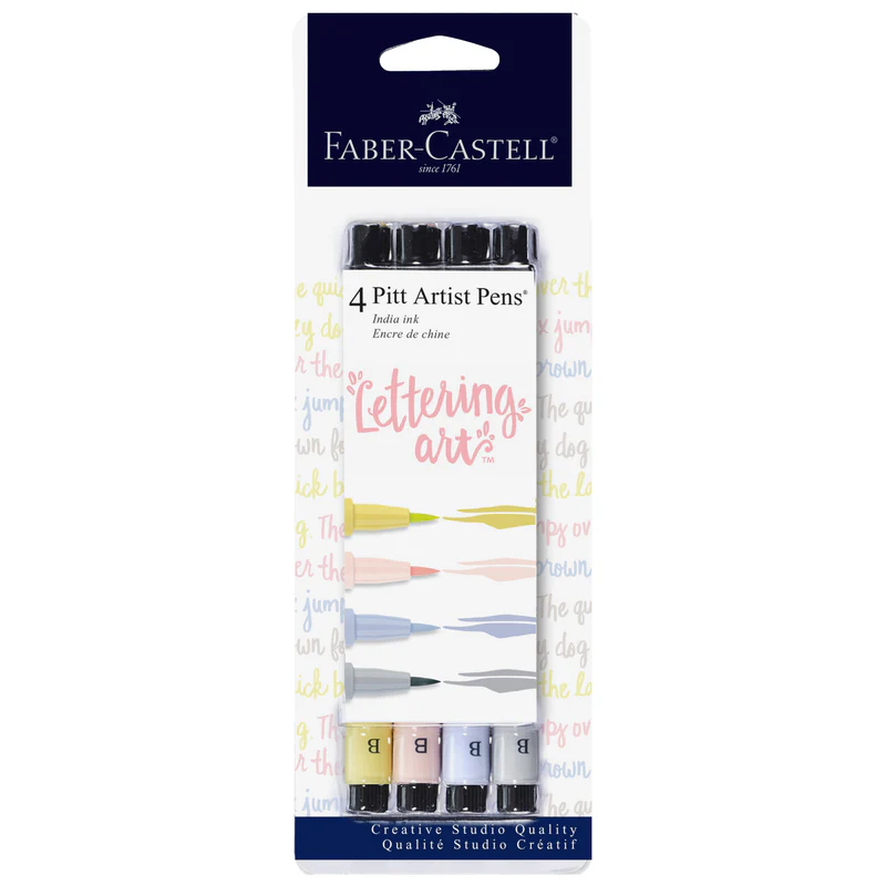 Pitt Artist Pen, Lettering Art - Pastels Set of 4 - #770080