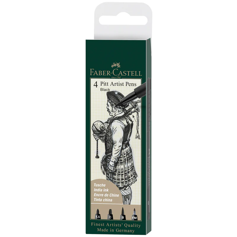 Pitt Artist Pen, #199 Black (1.5, B, C, FM) - #167153