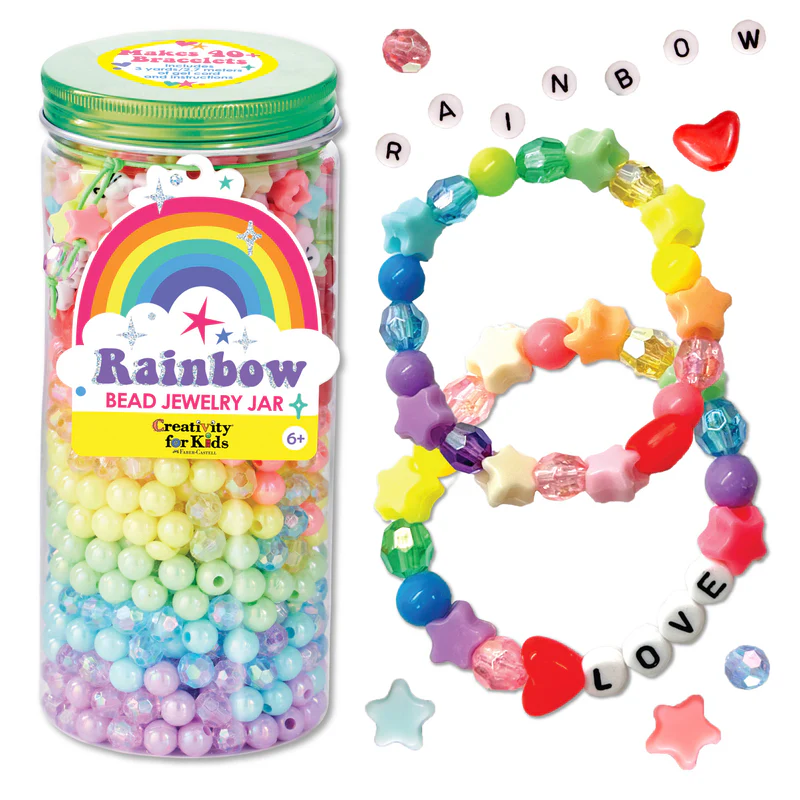 Bead Jewelry Jar Rainbow - #6478000