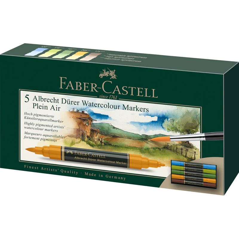Albrecht Dürer Watercolor Markers, Plein Air - Wallet of 5 - #160309