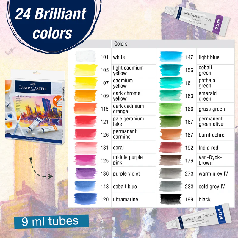 Watercolors, Set of 24 - #169624