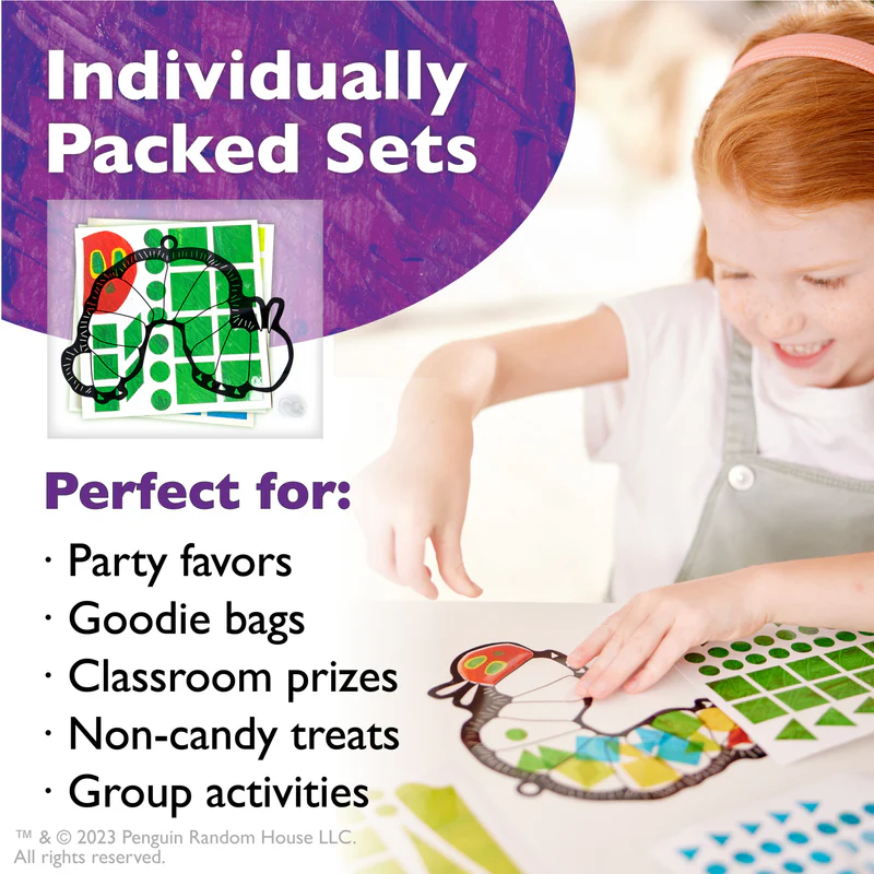 The Very Hungry Caterpillar Suncatchers, Party Favors for Kids - Bulk Pack 24 Sets - #5200071