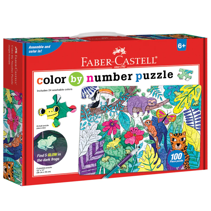 Color by Number Puzzle - Jungle Animals - #14359
