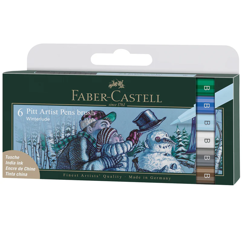 Pitt Artist Pen, Brush - Winterlude Wallet of 6 - #167176