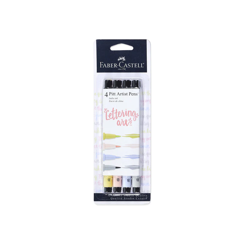 Pitt Artist Pen, Lettering Art - Pastels Set of 4 - #770080