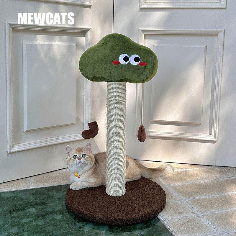 Broccoli Cat Climbing Tree