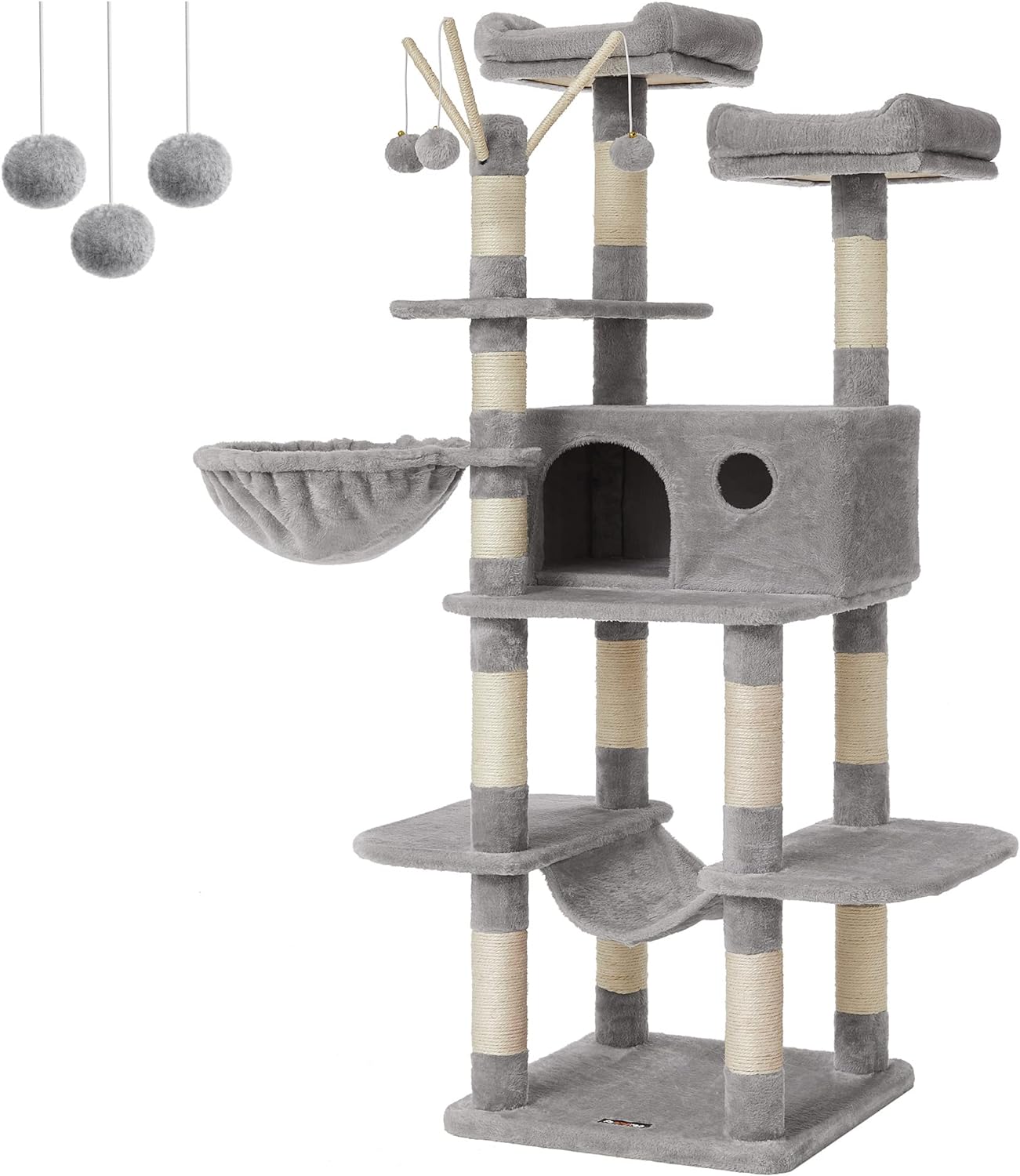 Cat Tree, Large Cat Tower, 64.6 Inches