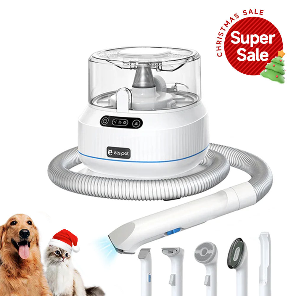 Pet Grooming Vacuum Kit with 5 Grooming Tools
