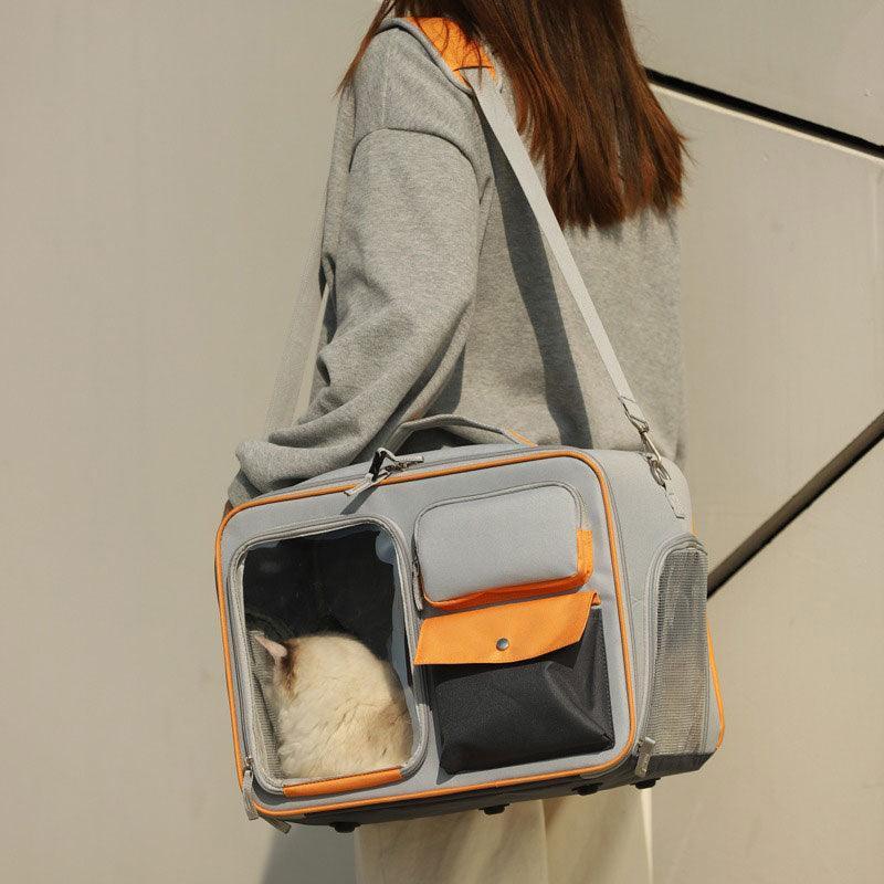 Cat Rolling Carrier Backpack With Wheels Trolley Bag