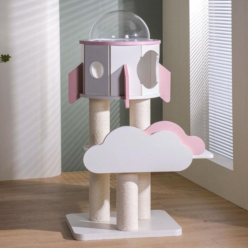 Rocket Capsule Cat Scratching Tree Climbing Tower