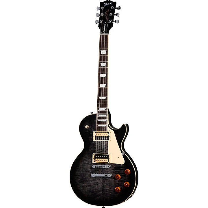 Les Paul Traditional Pro V Flame Top Electric Guitar Transparent Ebony Burst