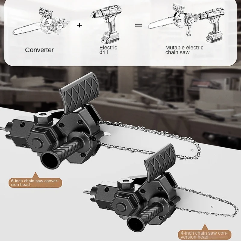 🔥Today's Clearance Sale😍Electric Drill Modified To Electric Chainsaw Drill Attachment