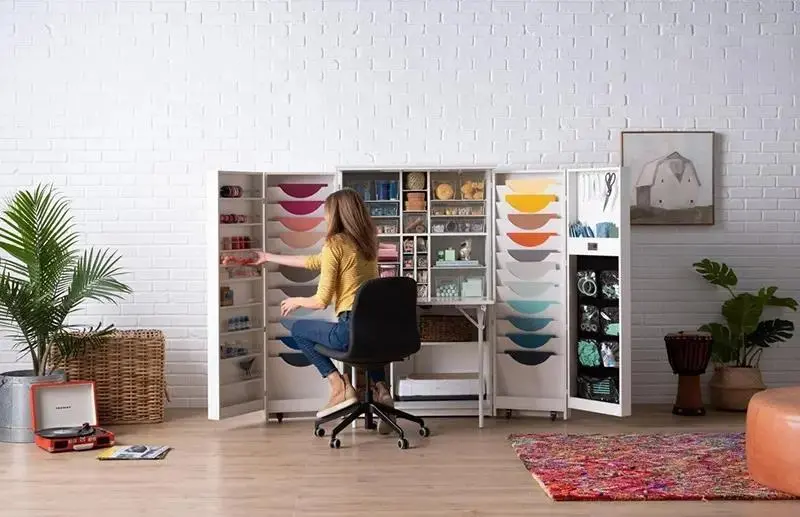 🤩Only 39.90🤩【Limited to one purchase per person】🔥Miscellaneous Storage Craft & Sewing Armoire
