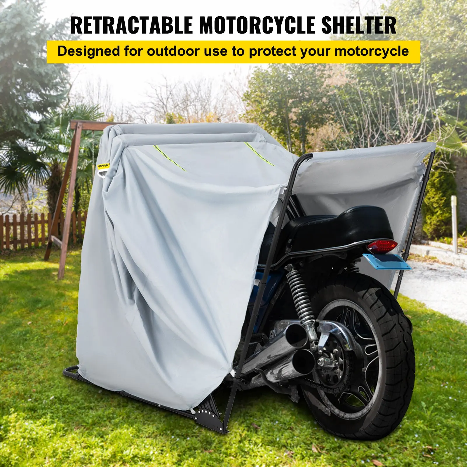 🎁Year-end sale😍Motorcycle Shelter Waterproof Motorcycle Cover Heavy Duty Motorcycle Garage💥