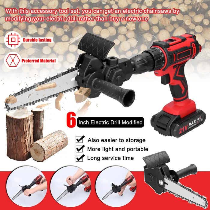 🔥Today's Clearance Sale😍Electric Drill Modified To Electric Chainsaw Drill Attachment